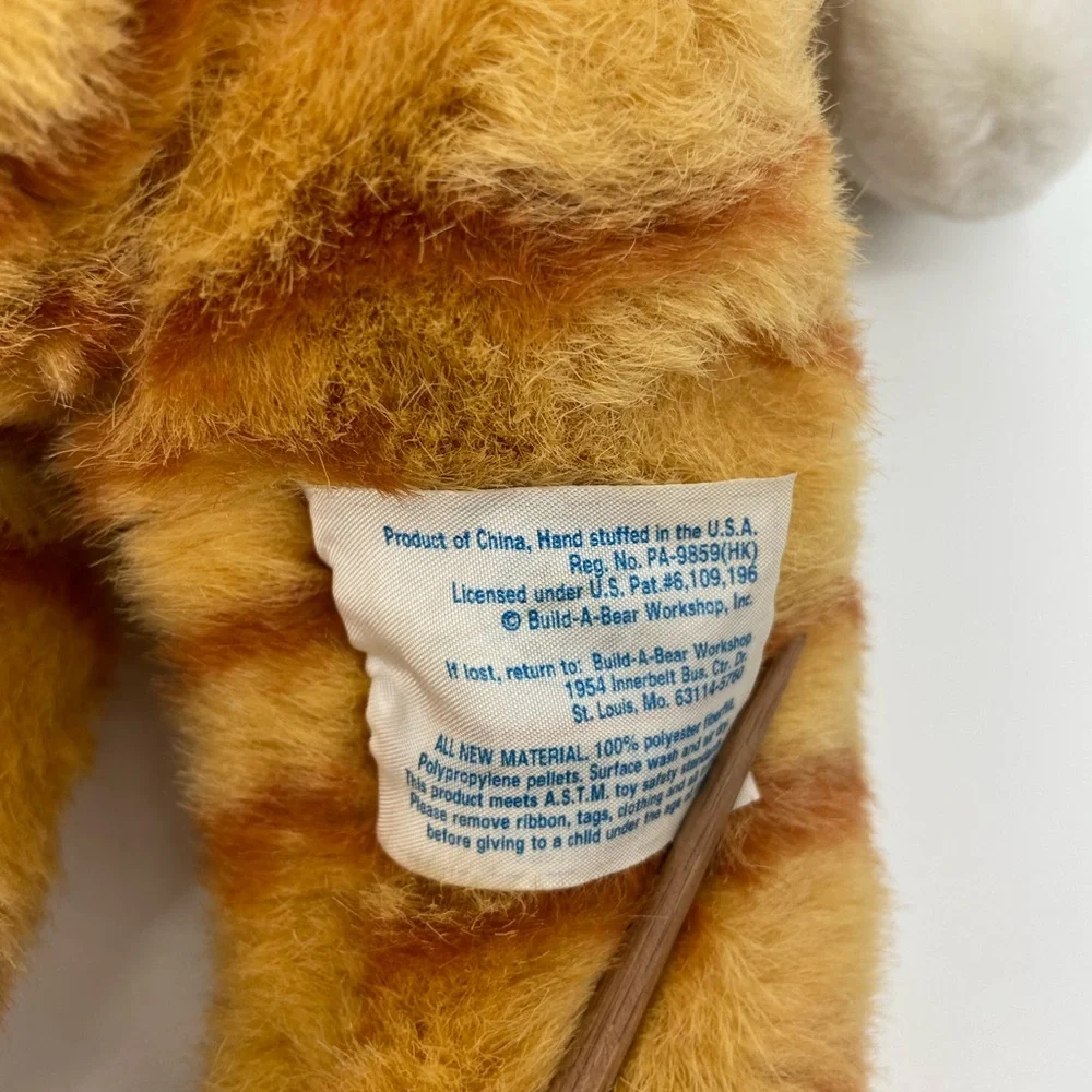 Build A Bear‎ Plush Orange Striped Stuffed Cat Vintage 1997